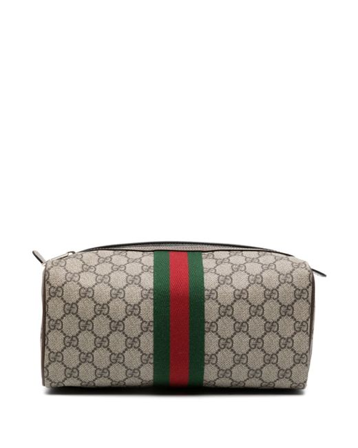 Gucci Interlocking G-logo stripe-detailing wash bag