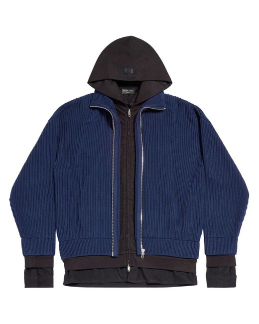Balenciaga layered zip-up hoodie
