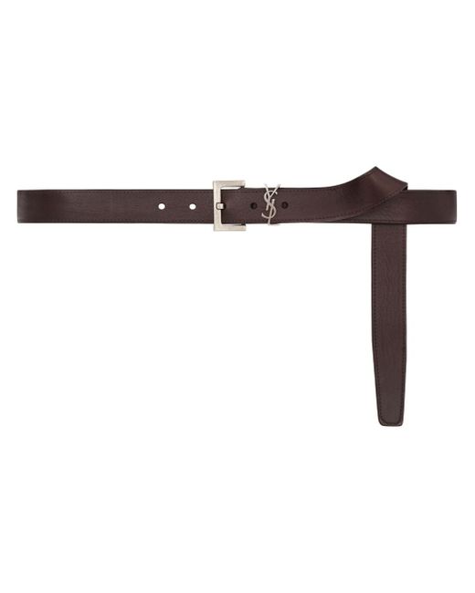 Saint Laurent Cassandre leather belt