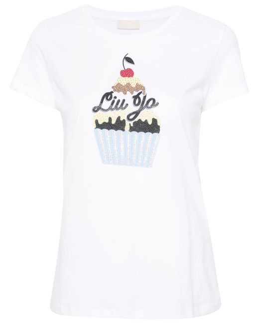 Liu •Jo rhinestone-embellished T-shirt