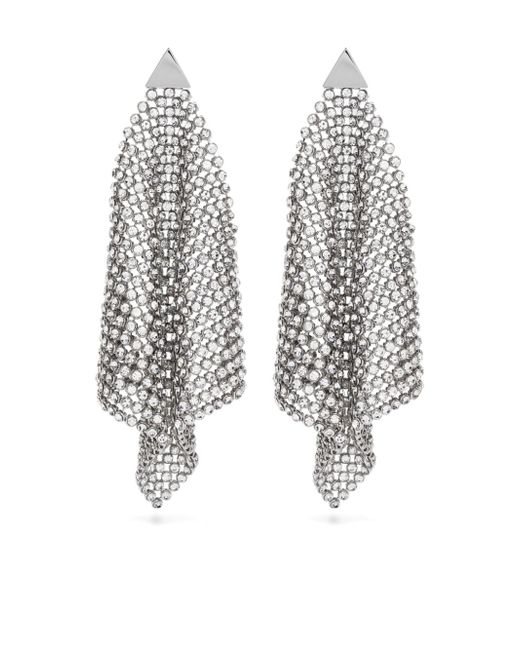 Rabanne crystal-embellished drop earrings