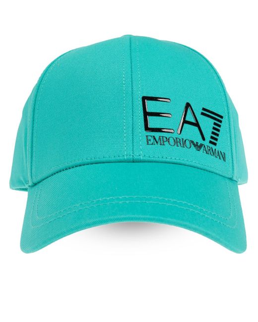 Ea7 logo-lettering baseball cap