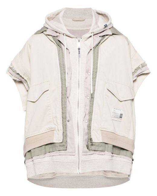 Maison Mihara Yasuhiro layered short-sleeve jacket