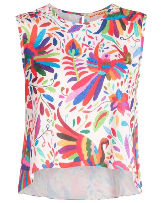 Olympiah abstract-print sleeveless blouse