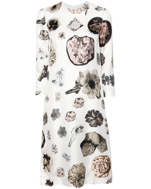 Marni floral collage-print dress
