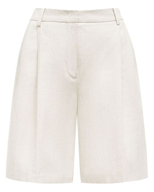 12 Storeez pleated linen shorts