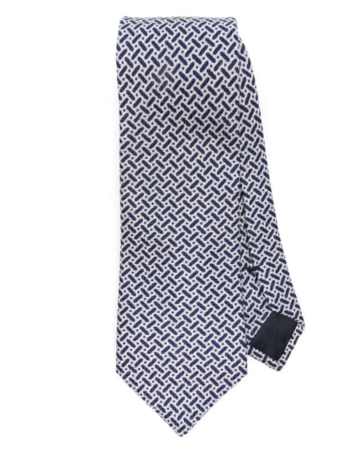 Giorgio Armani graphic-print cotton blend tie