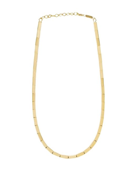 Azlee 18kt yellow large Bar necklace