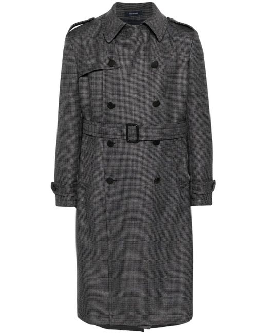 Tagliatore houndstooth double-breasted coat