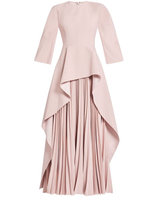 Solace London Maia draped pleated gown