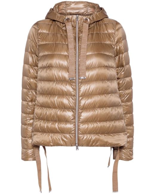 Herno high-shine quilted puffer jacket