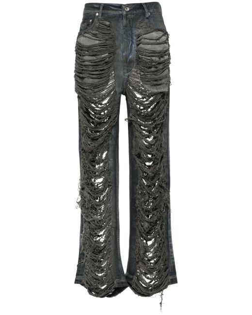 Rick Owens DRKSHDW distressed straight jeans
