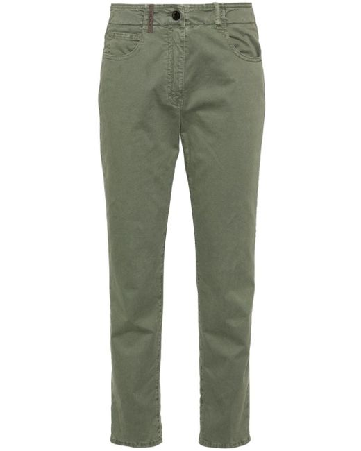 Peserico high-waist slim-cut trousers