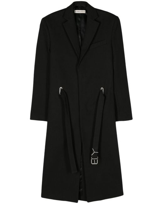 Y / Project belted notched-lapels coat
