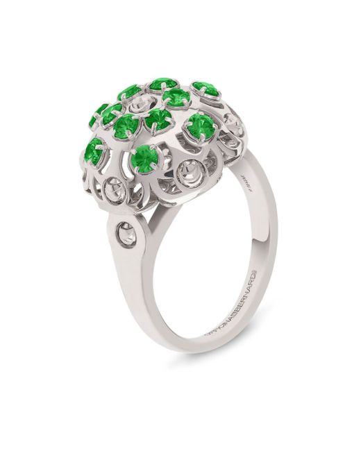 Officina Bernardi 18kt white gold Damasco emerald ring