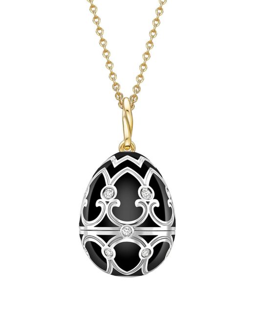 Fabergé 18kt gold Heritage Penguin Surprise diamond locket necklace