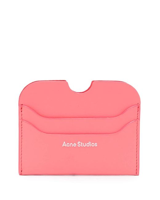 Acne Studios logo-lettering leather cardholder