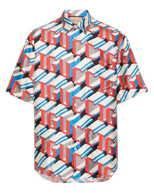 Gucci Pixel-print shirt