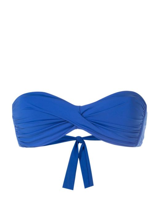 Amir Slama twist-detail strapless bikini top