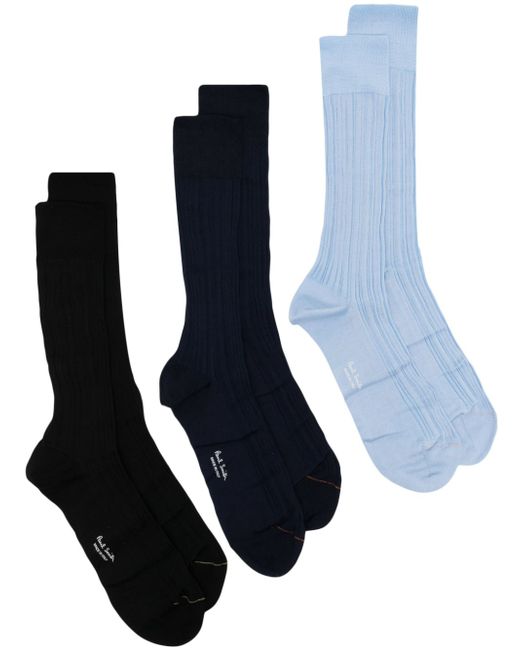 Paul Smith ribbed ankle socks pack of three