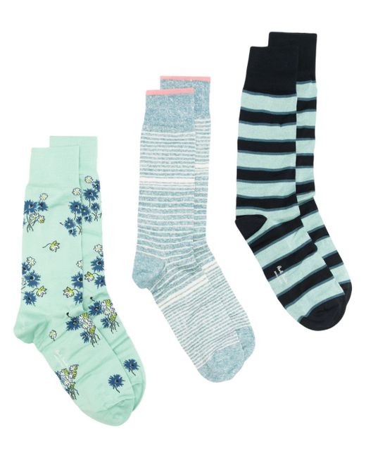 Paul Smith mix-pattern ankle socks pack of three