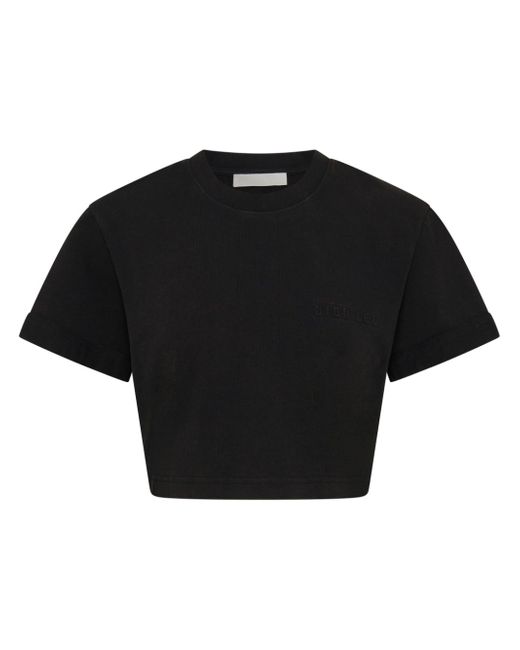 Dion Lee logo-embossed cropped T-shirt