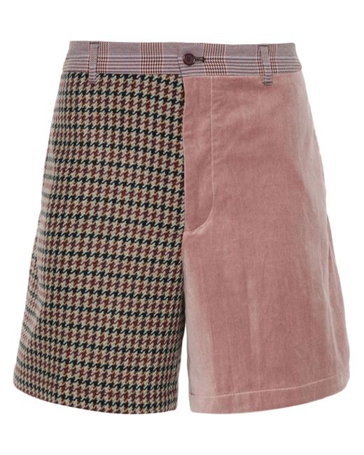 Acne Studios patchwork-design wool-blend shorts