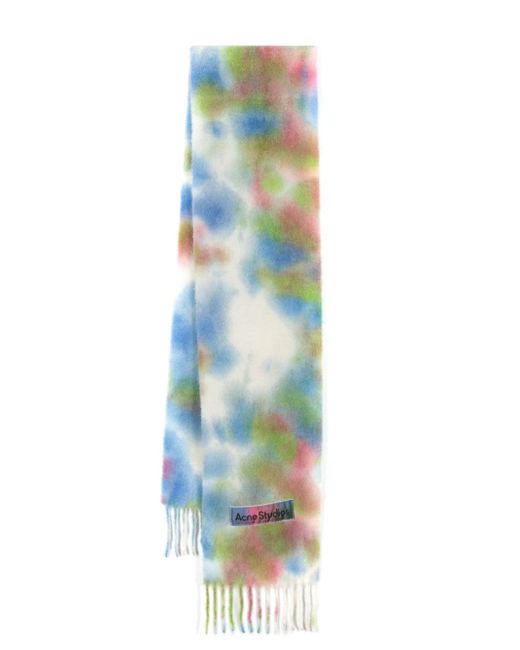 Acne Studios tie-dye brushed scarf