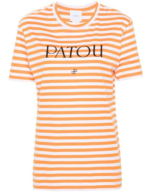 Patou logo-print striped T-shirt