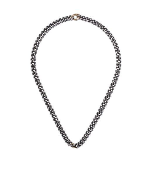 Hum 18kt yellow gold and diamond cable chain necklace