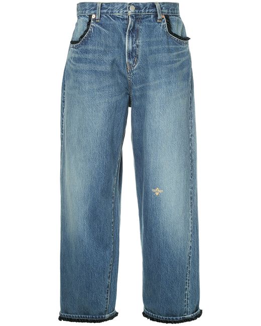 Undercover cropped wide-leg jeans 2