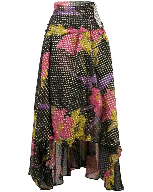 Dodo Bar Or floral print asymmetric skirt