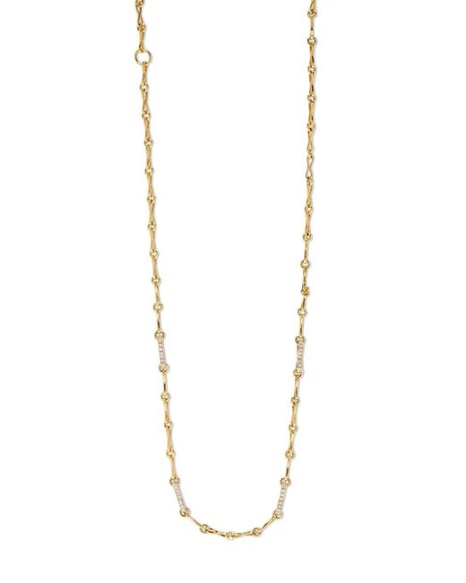 Azlee 18kt yellow small chain diamond necklace