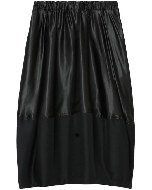 Comme Des Garcons Black panelled midi skirt