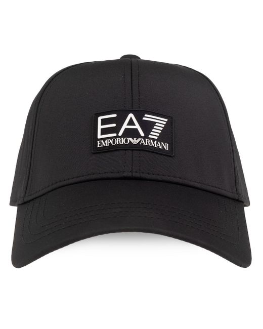 Ea7 rubberised-logo baseball cap