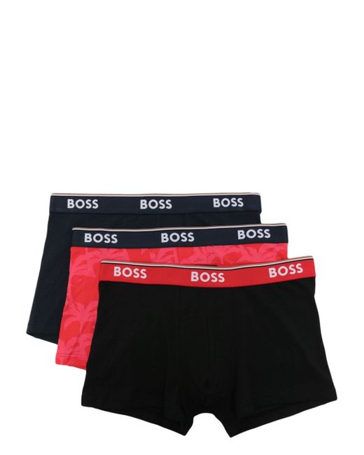 Boss logo-waistband boxers pack of three
