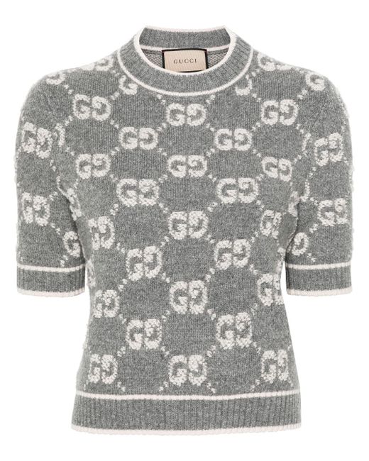 Gucci GG Damier-jacquard jumper