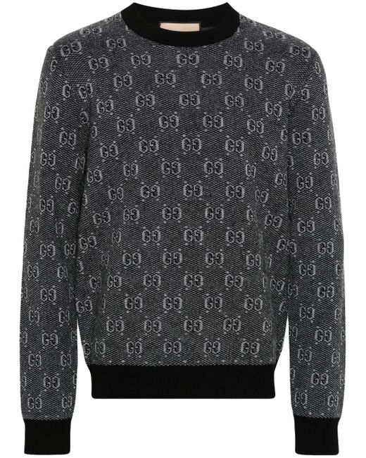 Gucci GG Damier-jacquard jumper