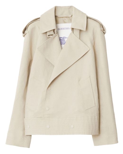 Burberry off-centre canvas trench jacket