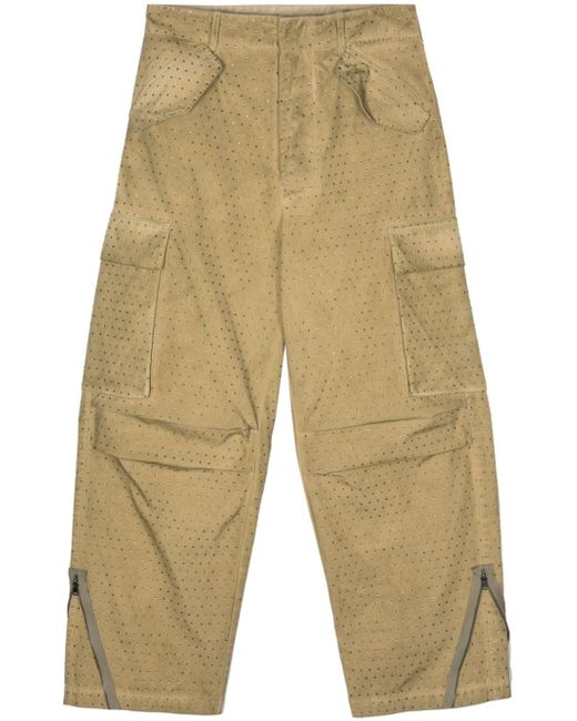 Laneus rhinestone-embellished cargo pants