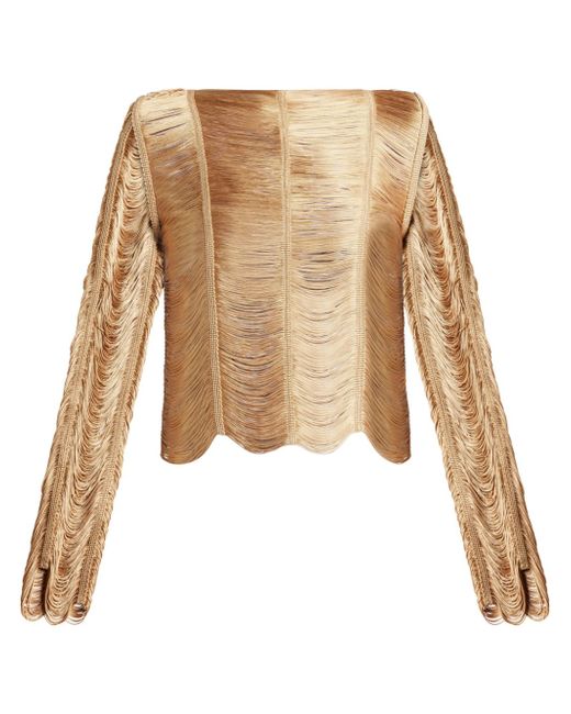 Tom Ford fringed open-knit top