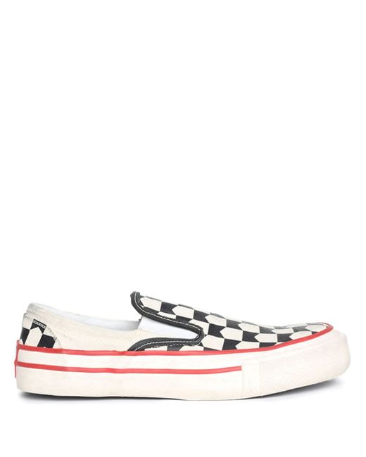 Rhude checked slip-on sneakers