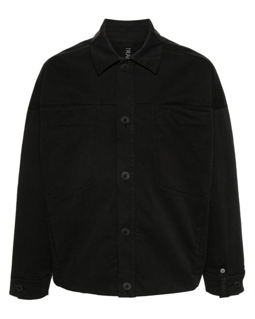 Transit yoke-detail shirt jacket