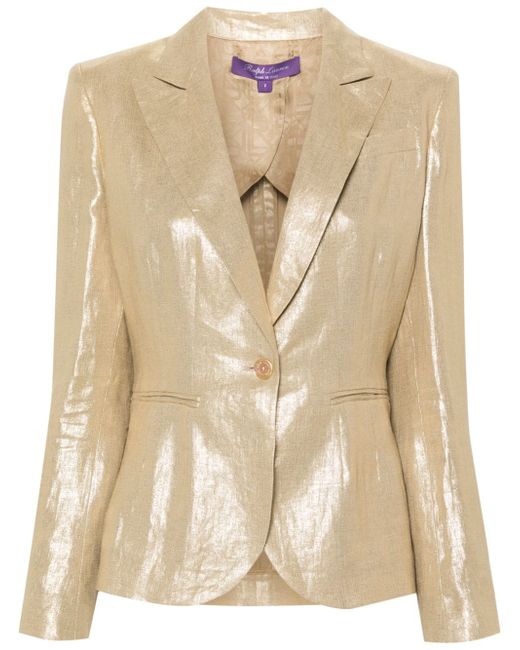 Ralph Lauren Collection Aaiden foiled linen blazer