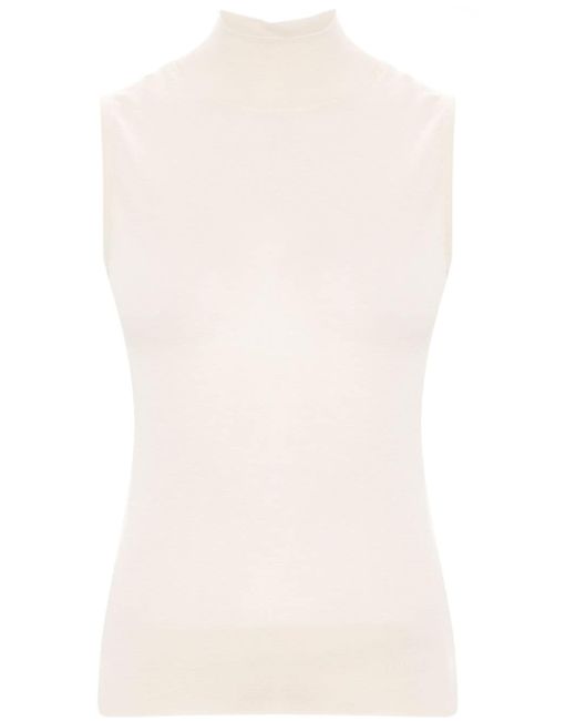 Lemaire mock-neck sleeveless knitted top