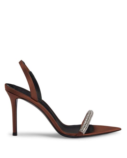 Giuseppe Zanotti Design Intriigo Galassia 90mm rhinestone-embellished satin sandals