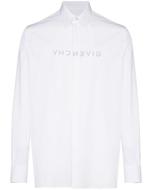 Givenchy logo-print poplin shirt