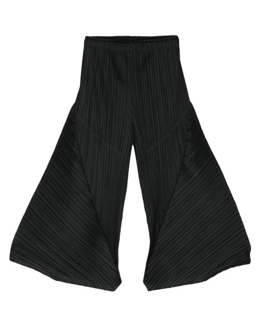 Pleats Please By Issey Miyake plissé cropped trousers