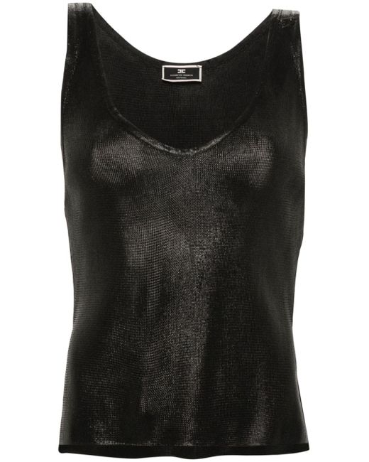 Elisabetta Franchi coated knitted tank top