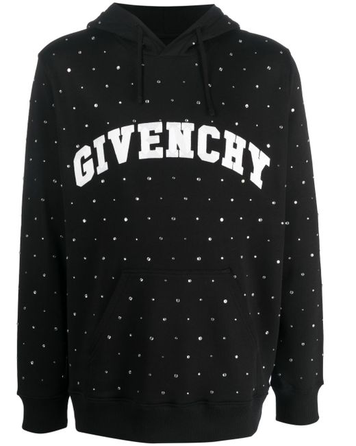 Givenchy logo-print rhinestone-embellished hoodie